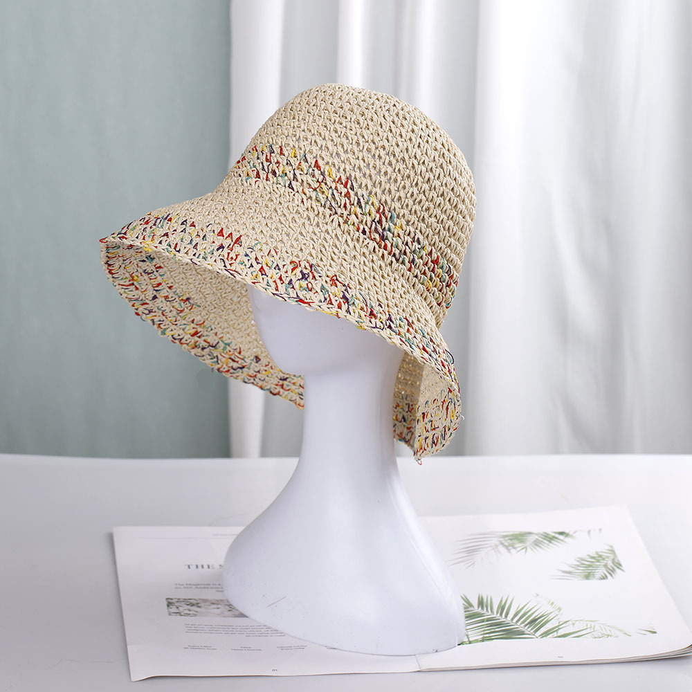 Paper Straw Color - Sombrero de paja de estilo bohemio,
