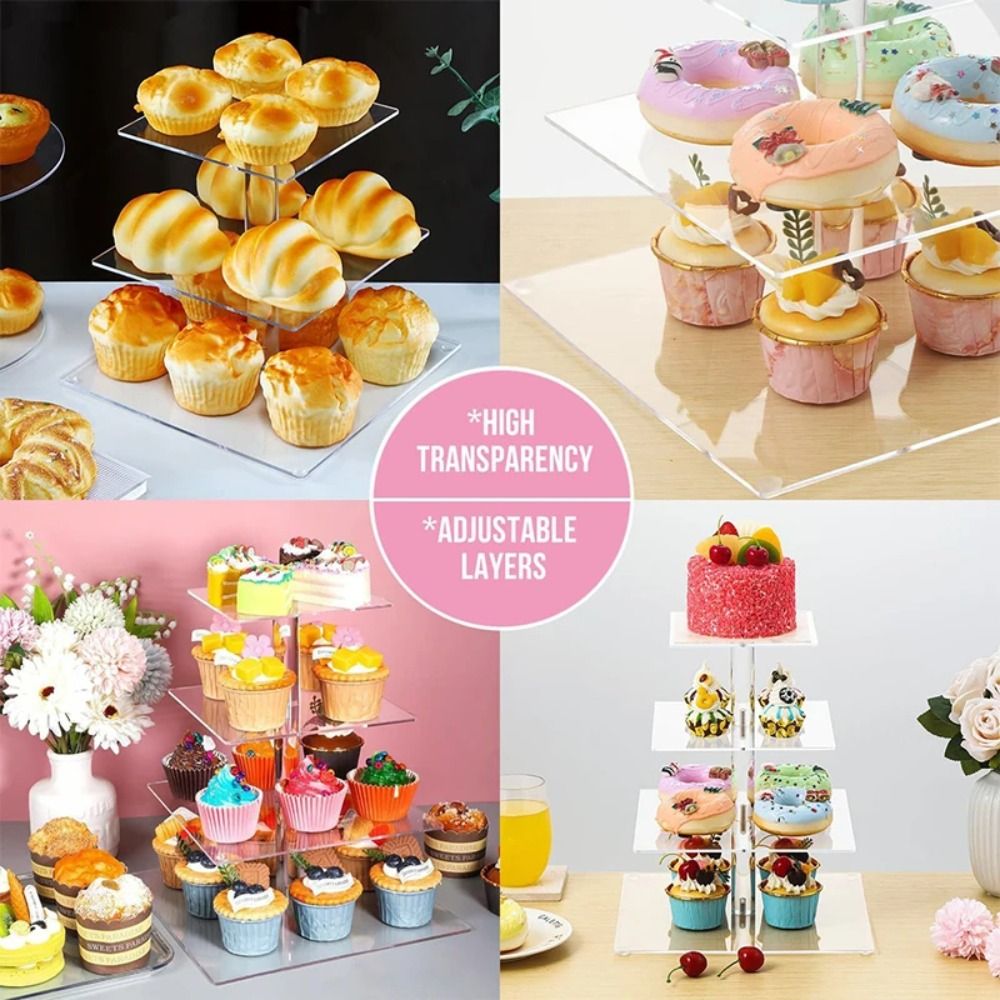 Soporte acrílico transparente  - Cupcake Stand Tier reseña y precio