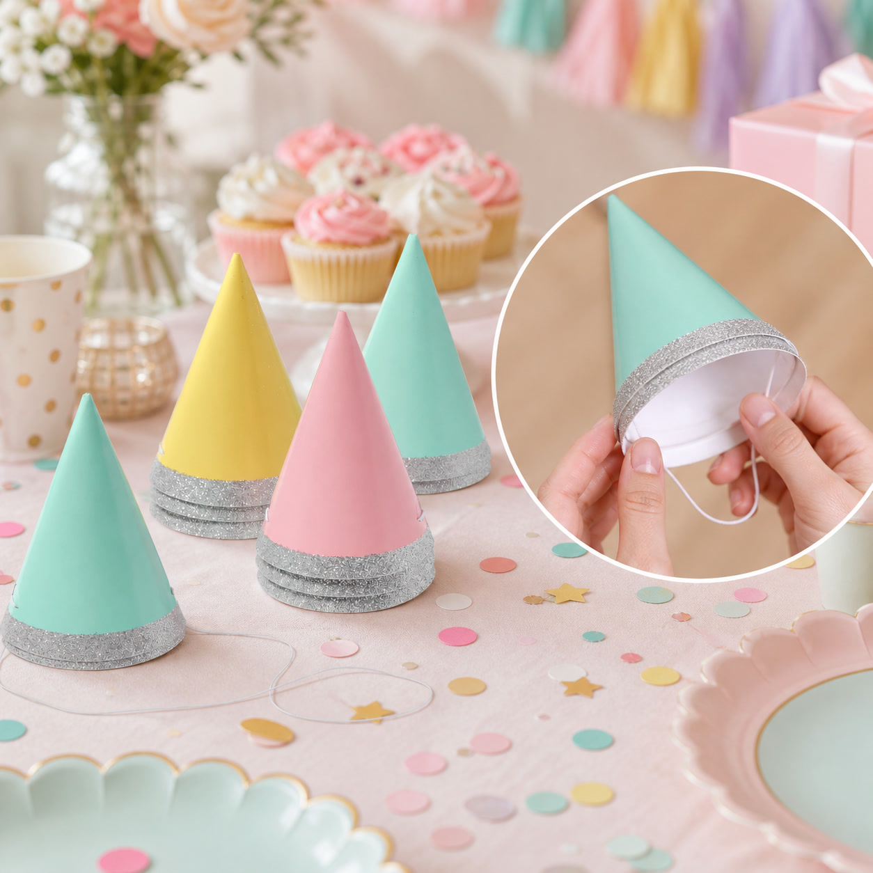 10 piezas de mini sombreros de - Party Hat Cone reseña y precio
