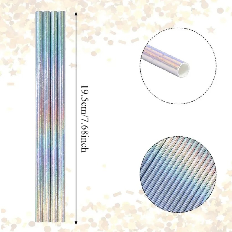 Pajitas de papel plateadas con - Paper Straw Color reseña y precio