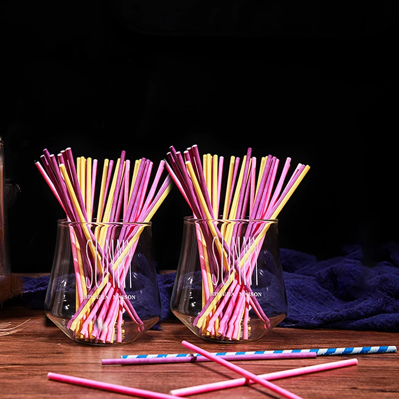 100 unids/lote palitos de piru - Paper Straw Color reseña y precio