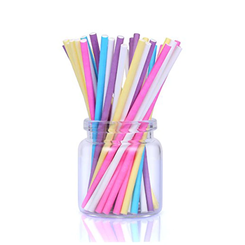 100 unids/lote palitos de piru - Paper Straw Color reseña y precio